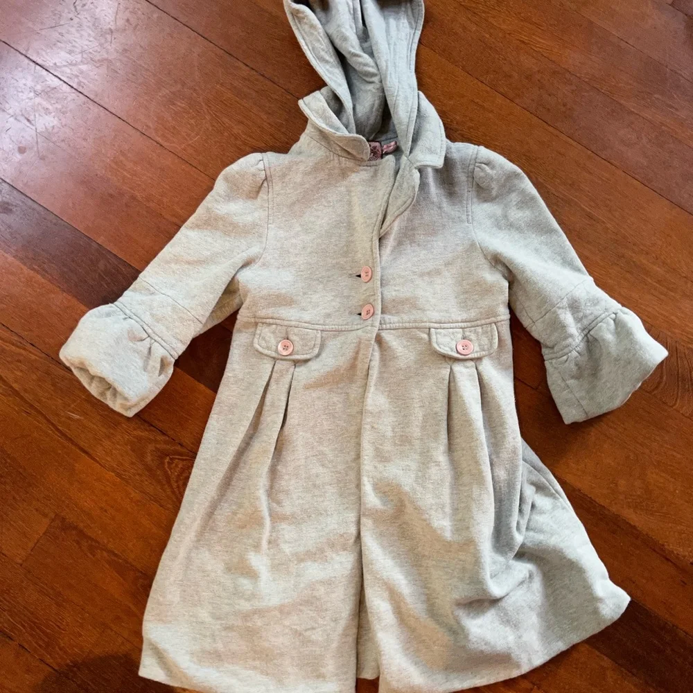 Juicy Couture Junior VTG Y2K Grey Hooded Coat